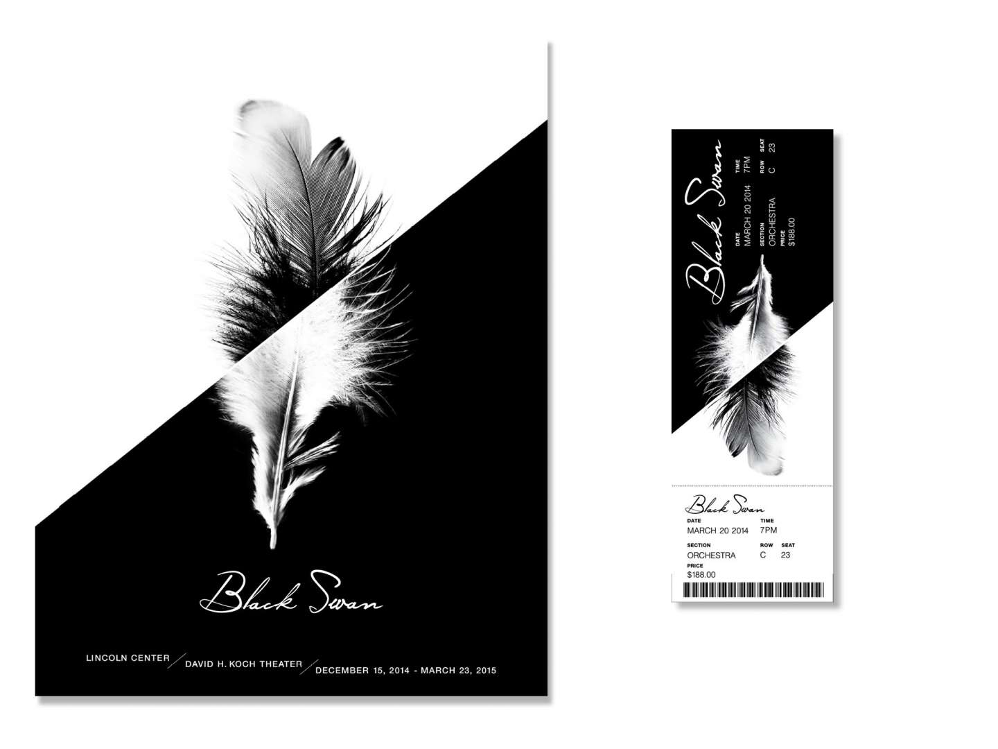 Black Swan Ballet Performance Poster