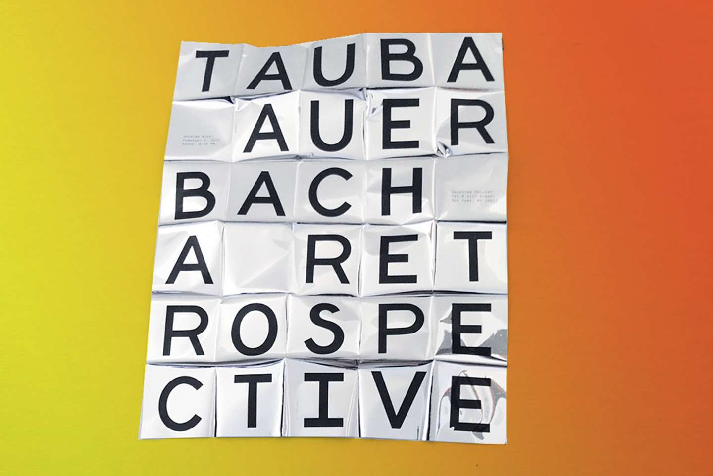Tauba Auerbach Retrospective Invite