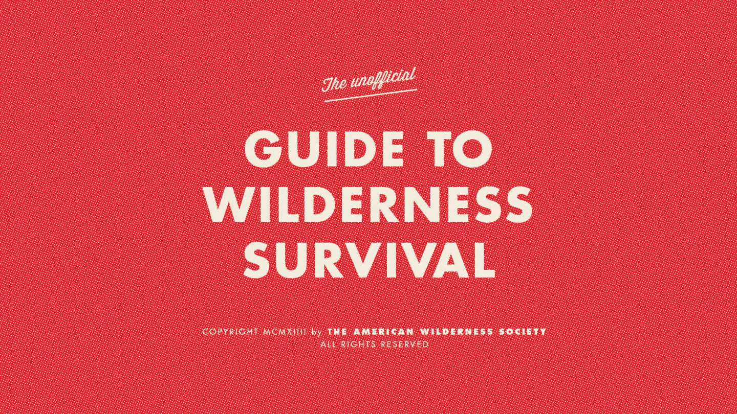 Guide to Wilderness Survival 
