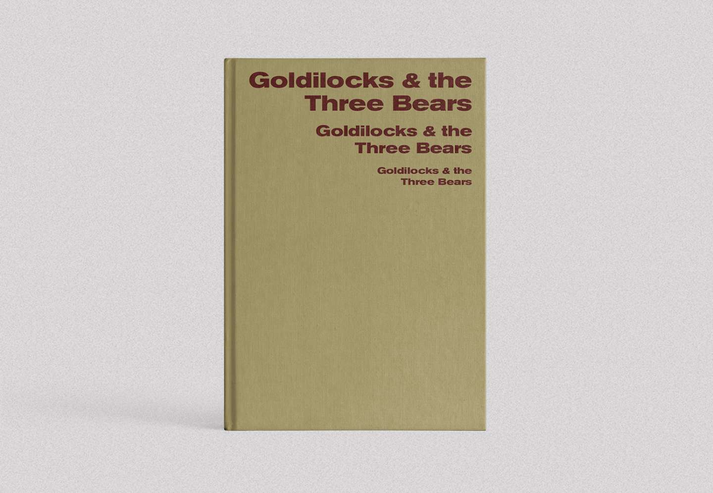 GOLDILOCKS & THE THREE BEARS REDESIGN