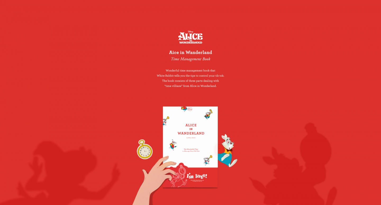 Alice in Wanderland: Time Management Book