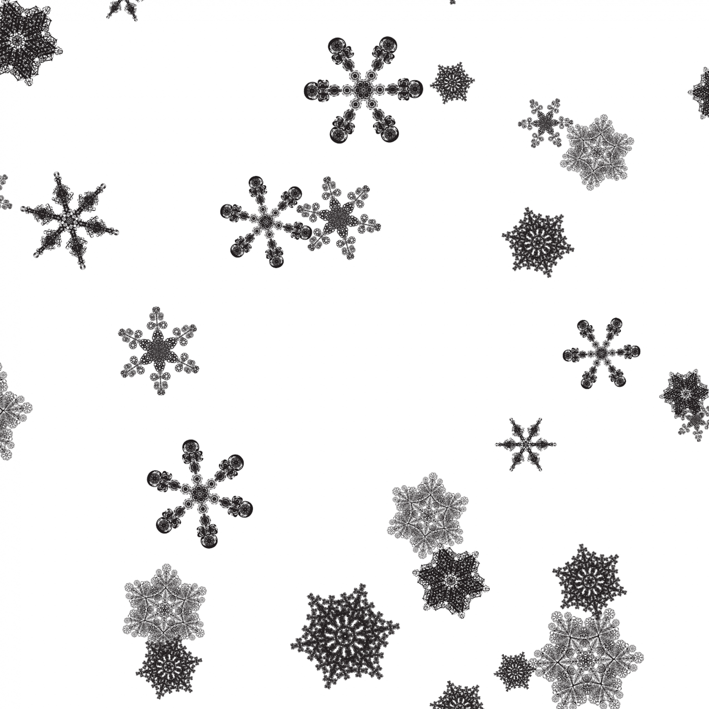 Typographic Snowfall