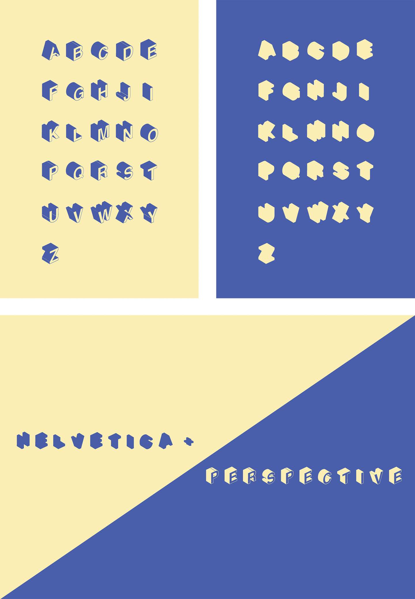 Helvetica + Perspective Typeface Design 