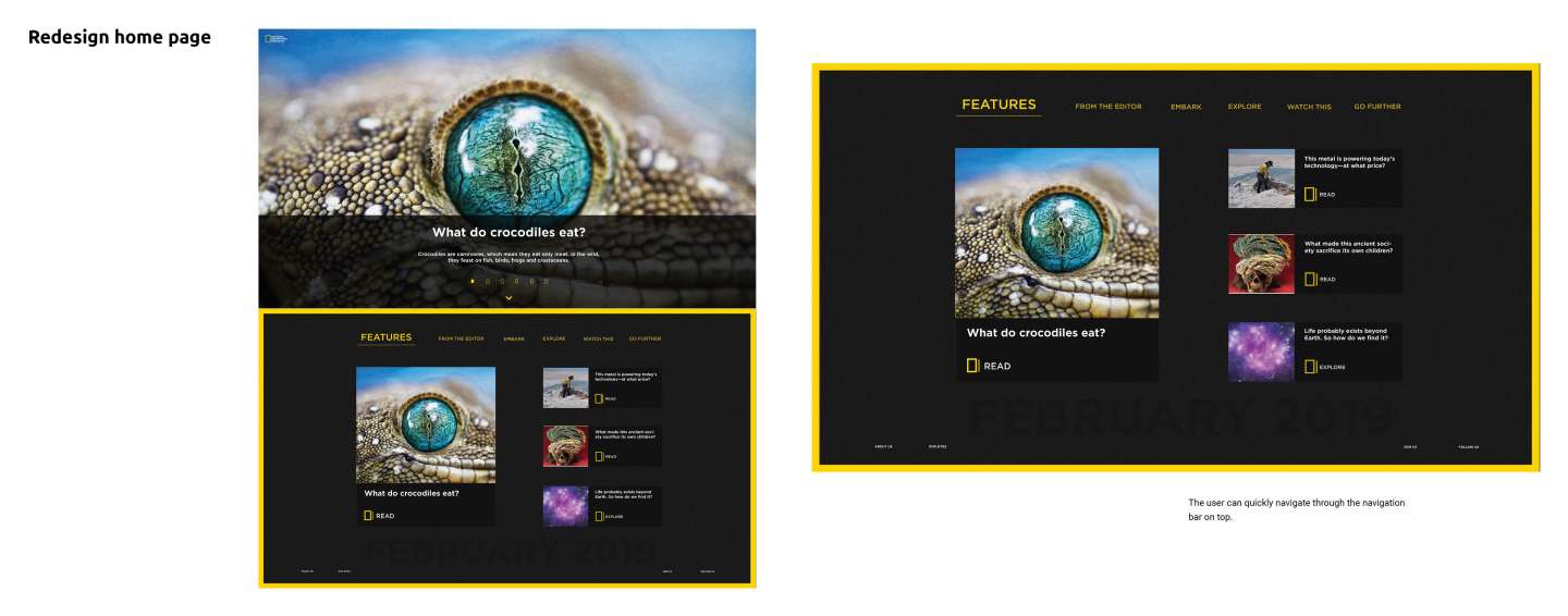 Redesign National Geographic Magazine Website