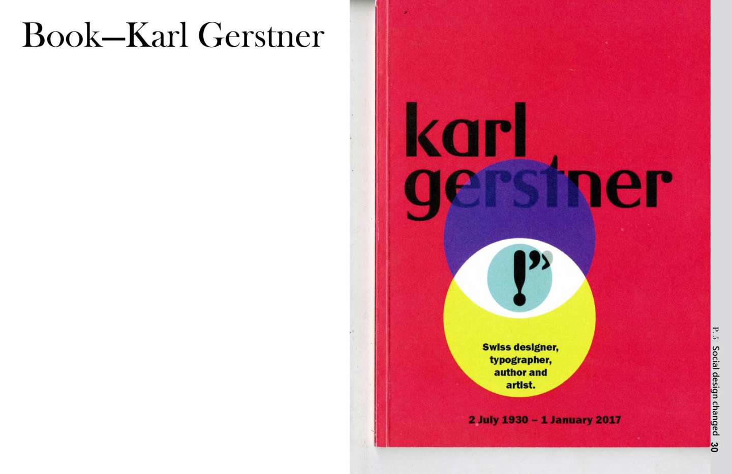 Designer—Karl Gerstner