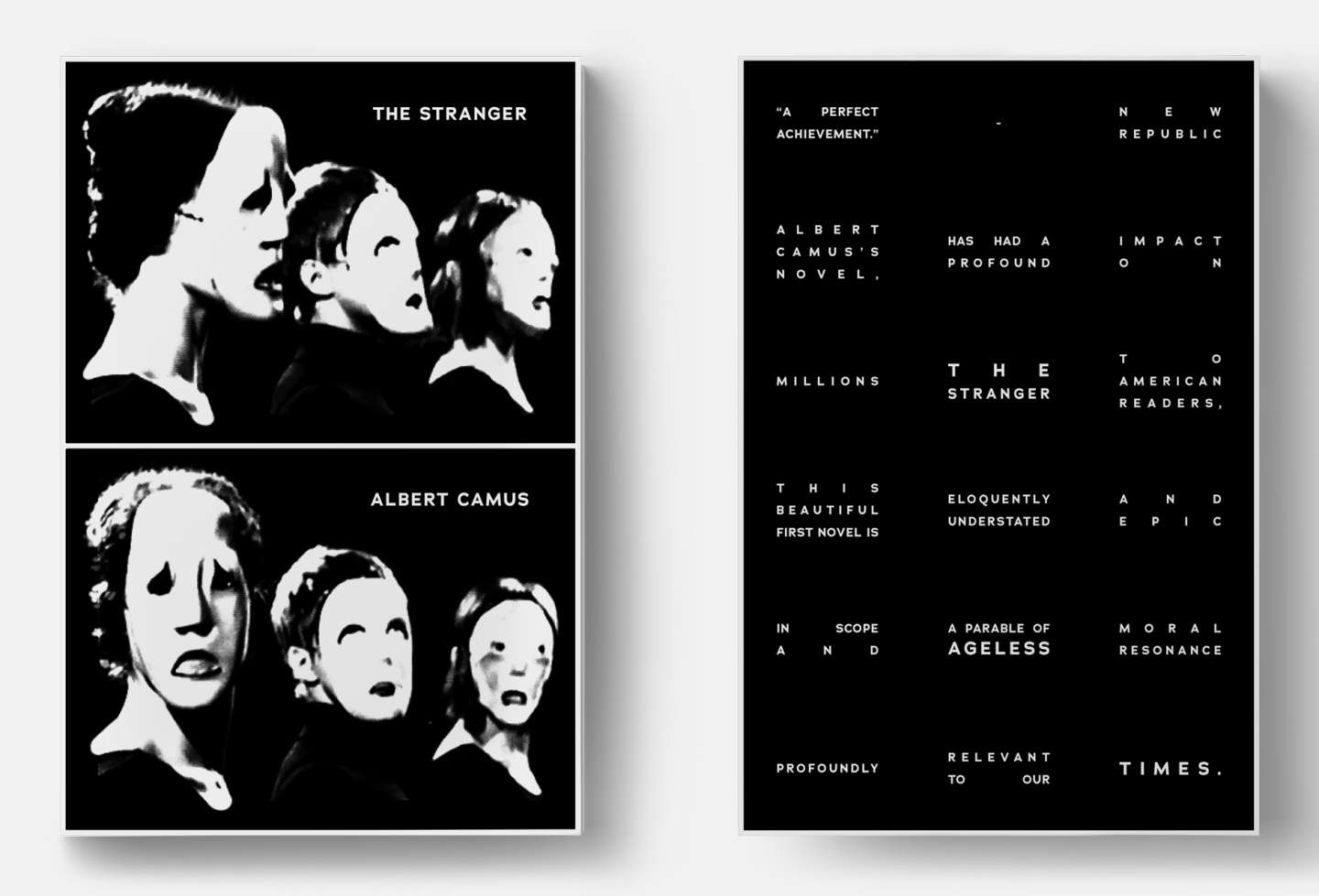 Albert Camus Book Cover Trio Version 1