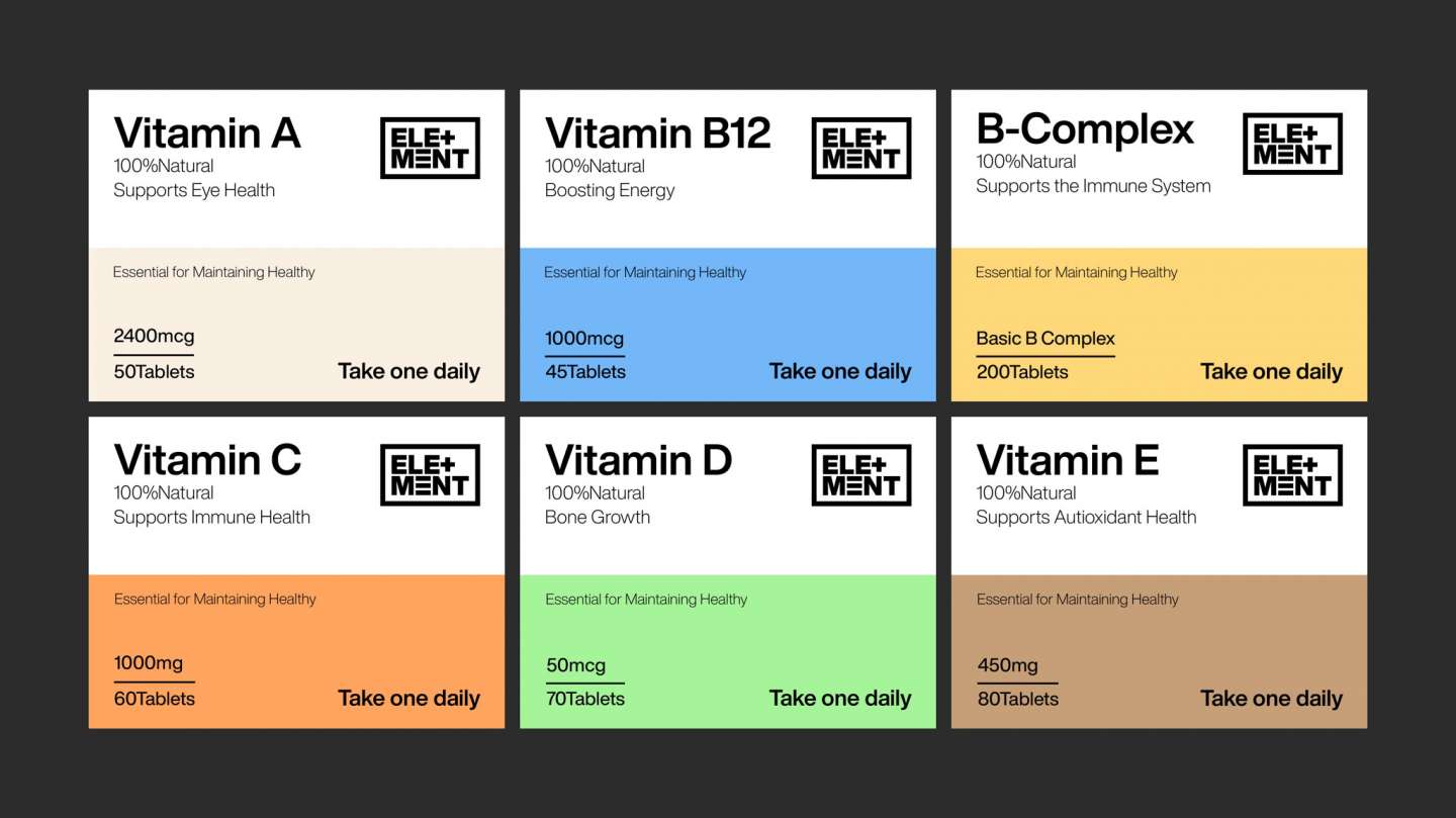 Element+ Vitamin Packaging