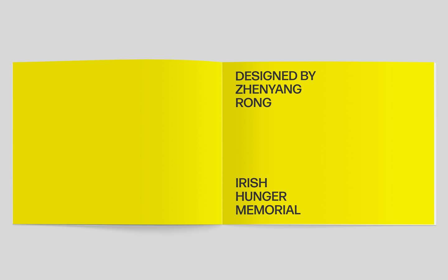 Irish Hunger Memorial Book Design
