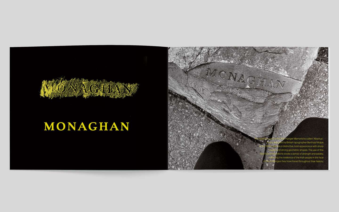 Irish Hunger Memorial Book Design