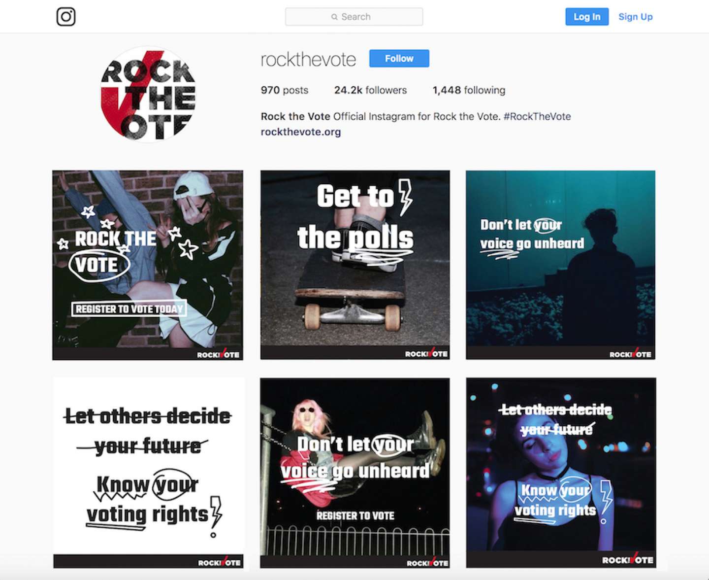 Rock The Vote Social Media Campaign