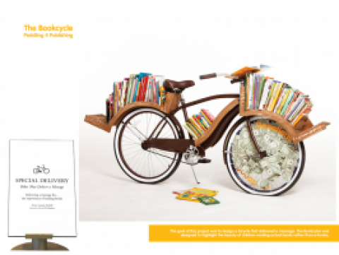 The Bookcycle peddling