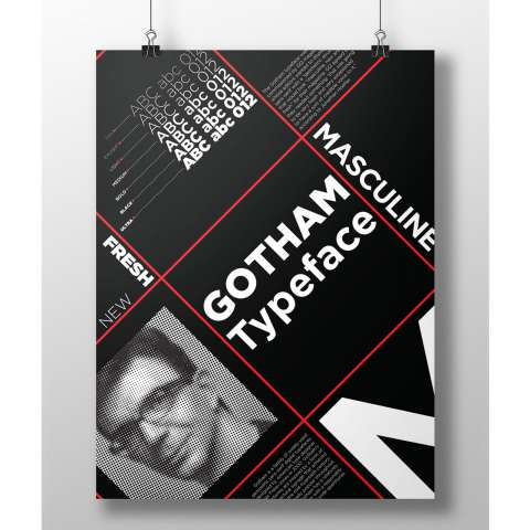 Gotham Typeface Speciment Poster