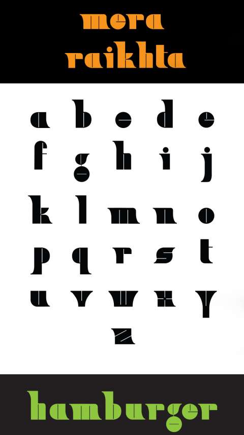 Mera Raikhta-typeface Design
