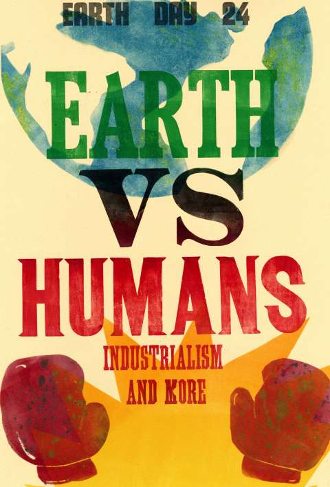 Earth Day Letterpress Poster
