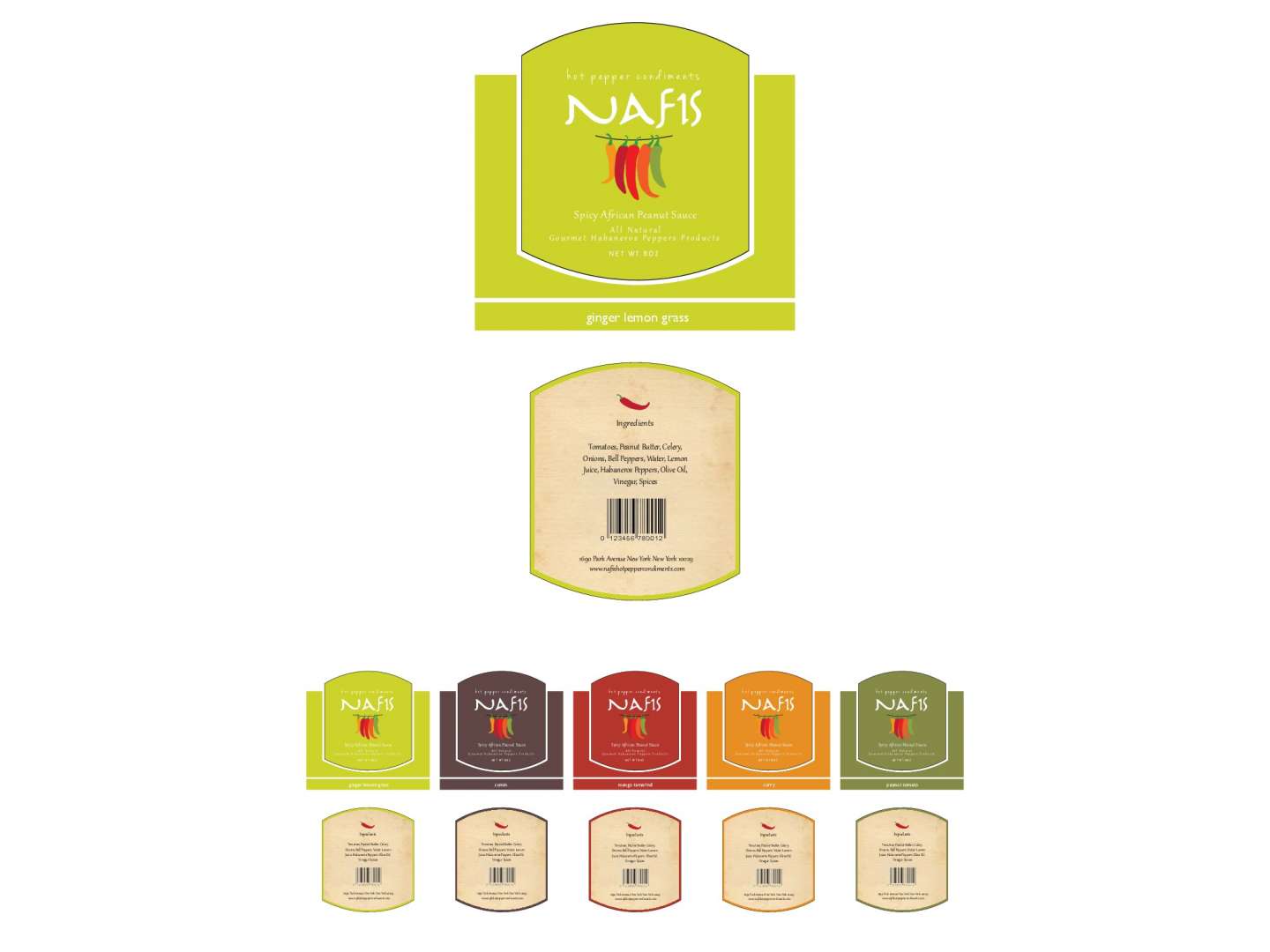 Nafis Hot Pepper Condiment Packaging