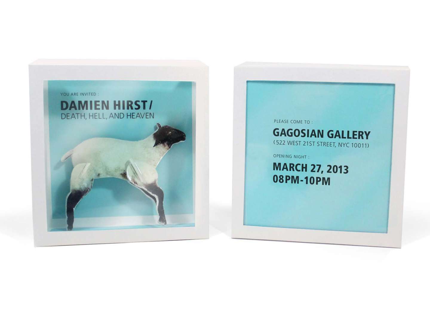 Damien Hirst-Exhibition Invitations and Webpages
