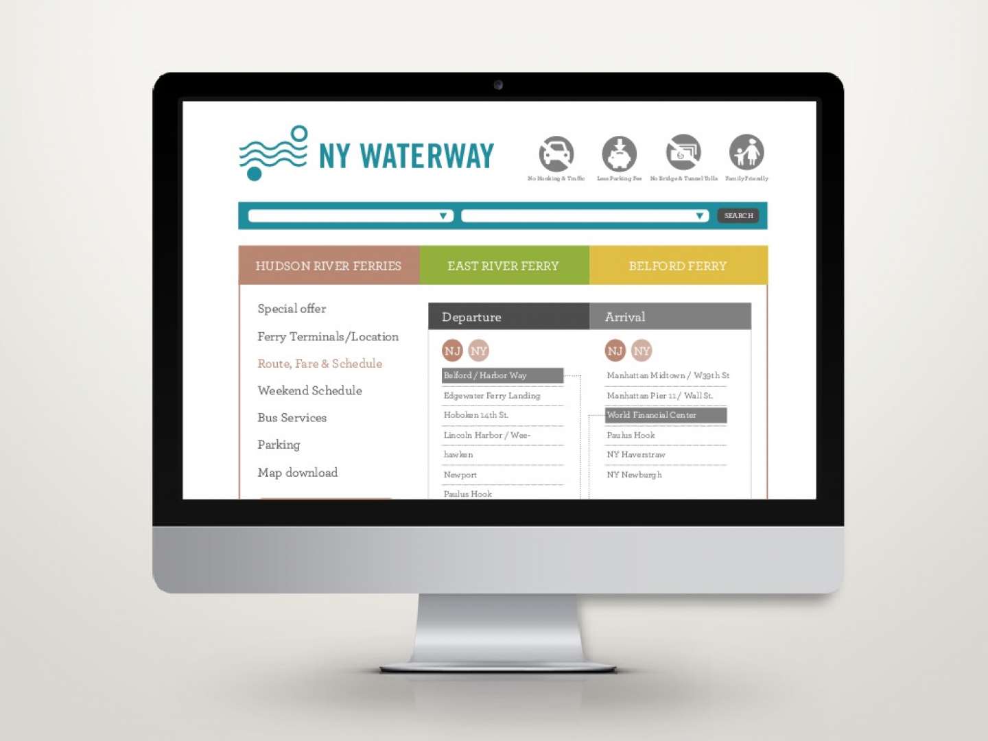 NY Waterway Web Redesign