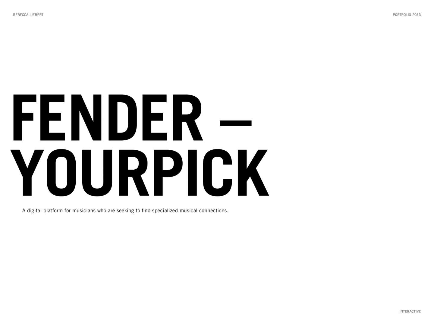 Your Pick by Fender