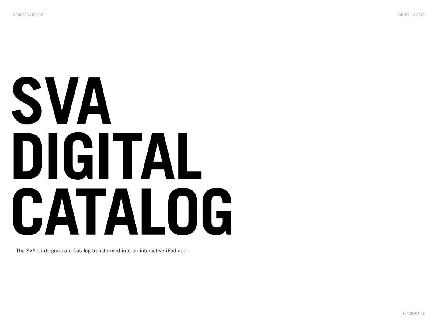 SVA Digital Catalog