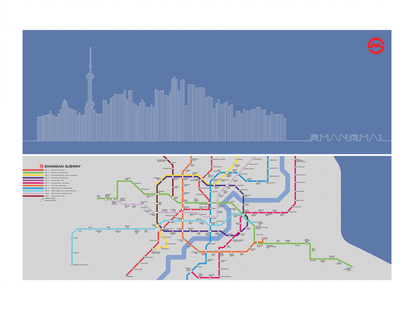 City Poster + Subway map