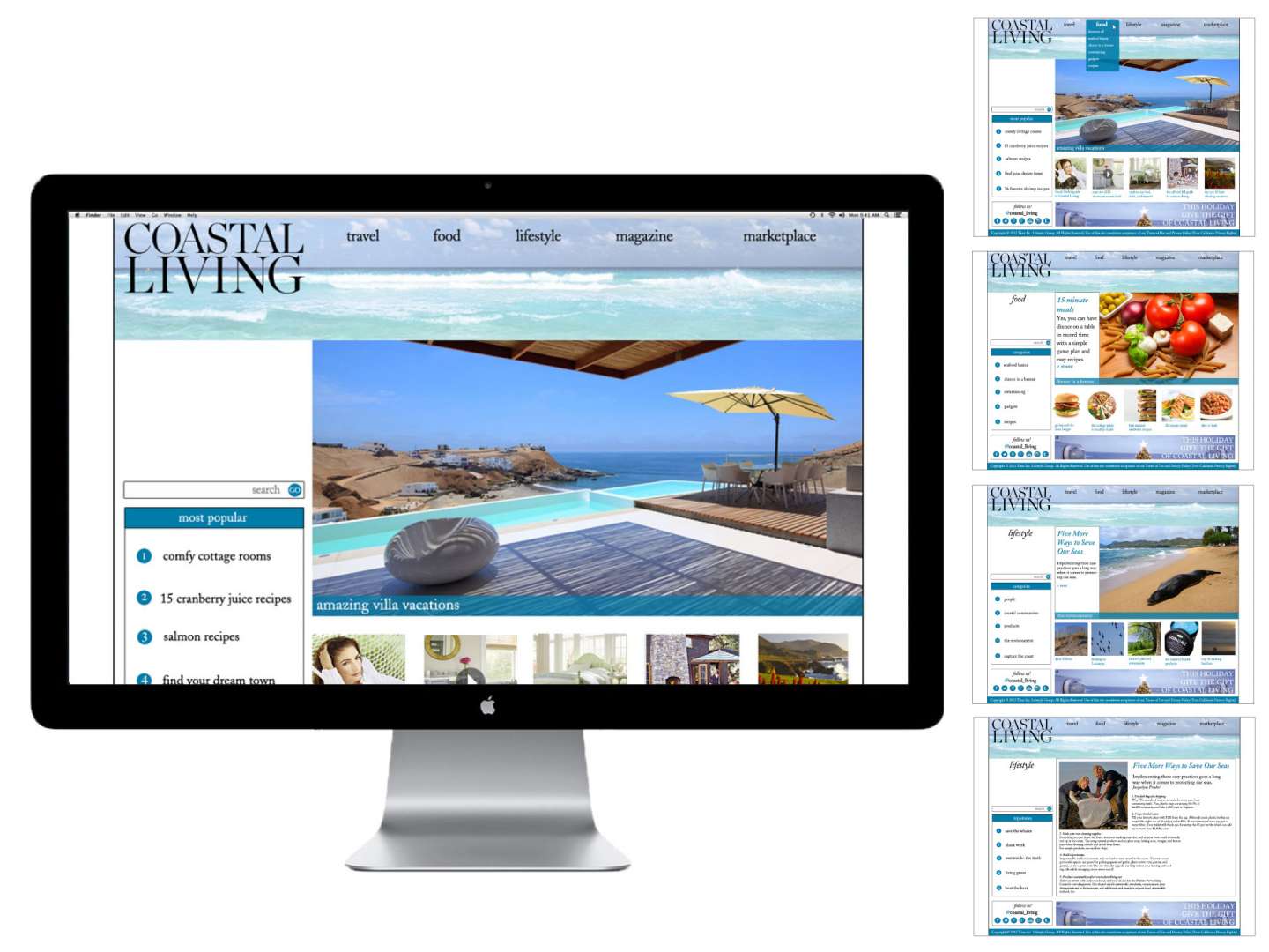 Coastal Living Website Redesign