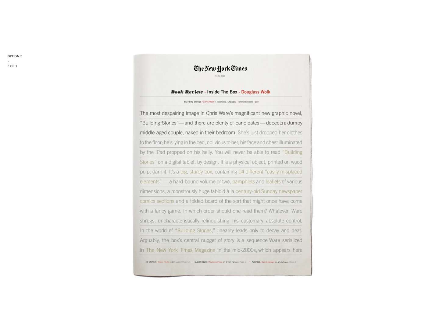 The New York Times Book Review Cover Redesign