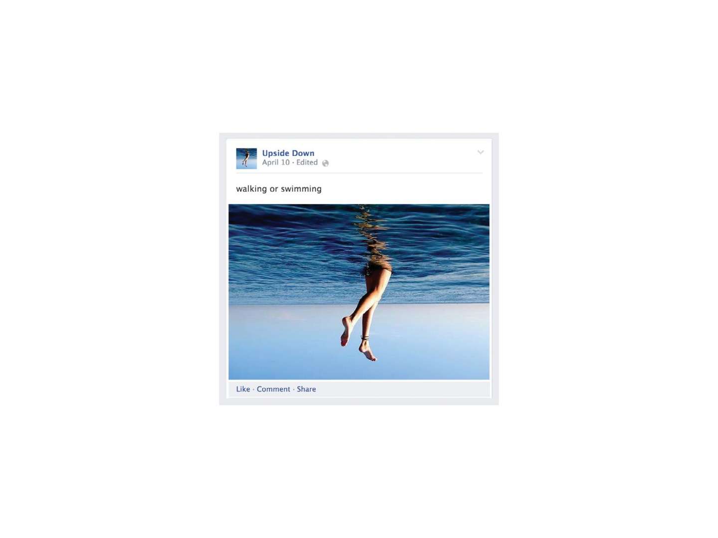 Upside Down Facebook Page
