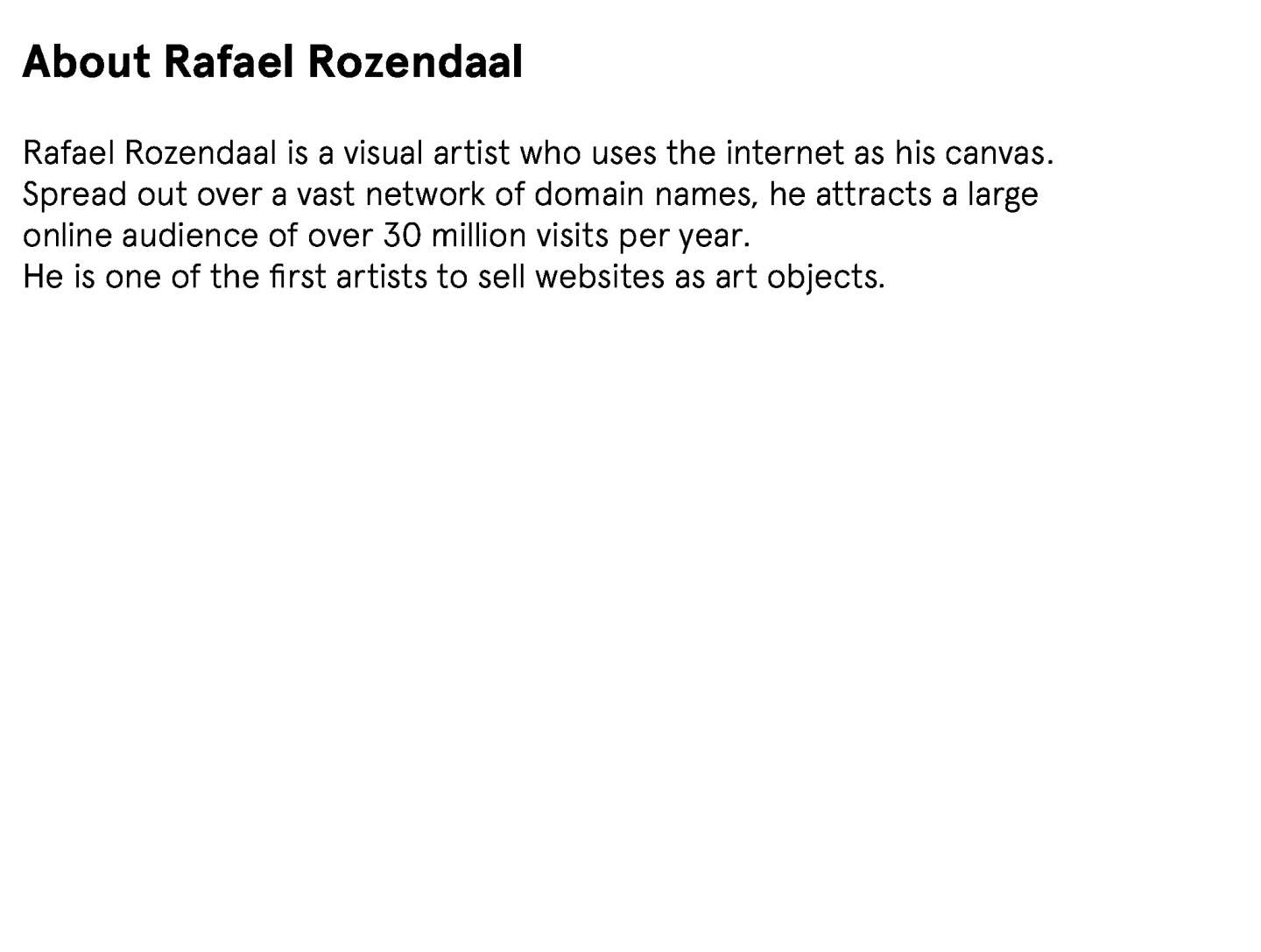 Identity for Rafael Rozendaal