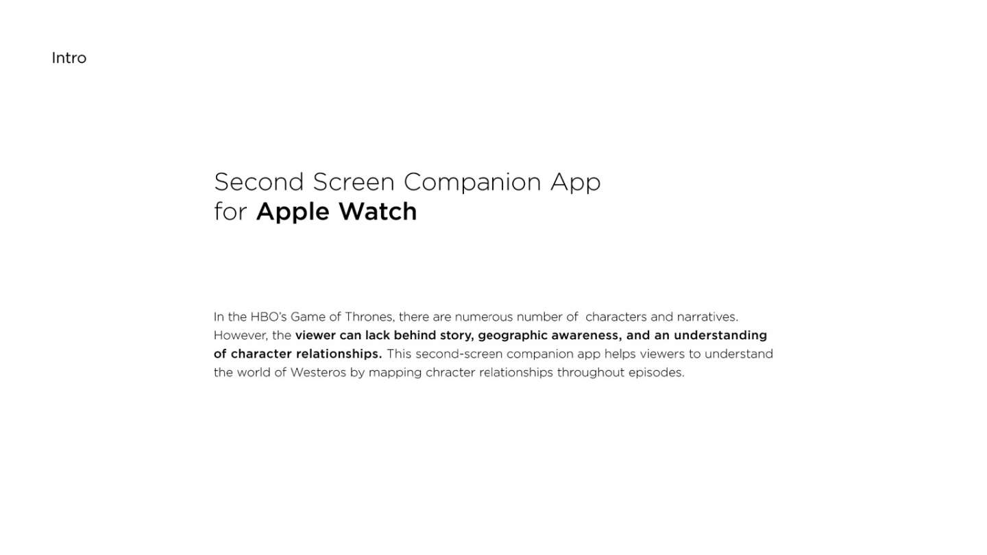 Game of Thrones Apple Watch App