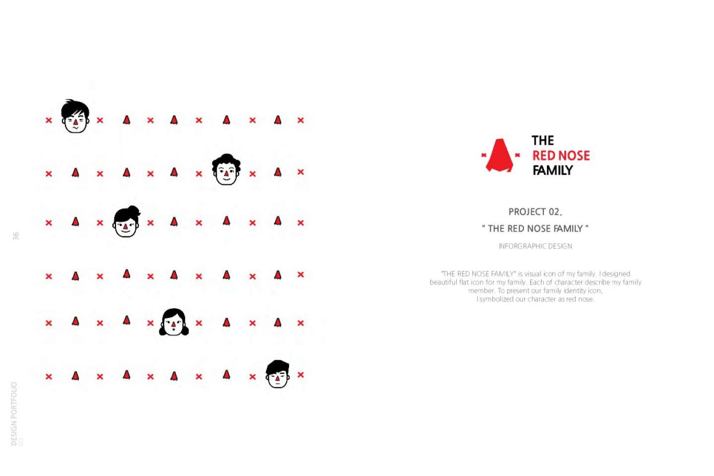 Red Nose Family Inforgraphic design