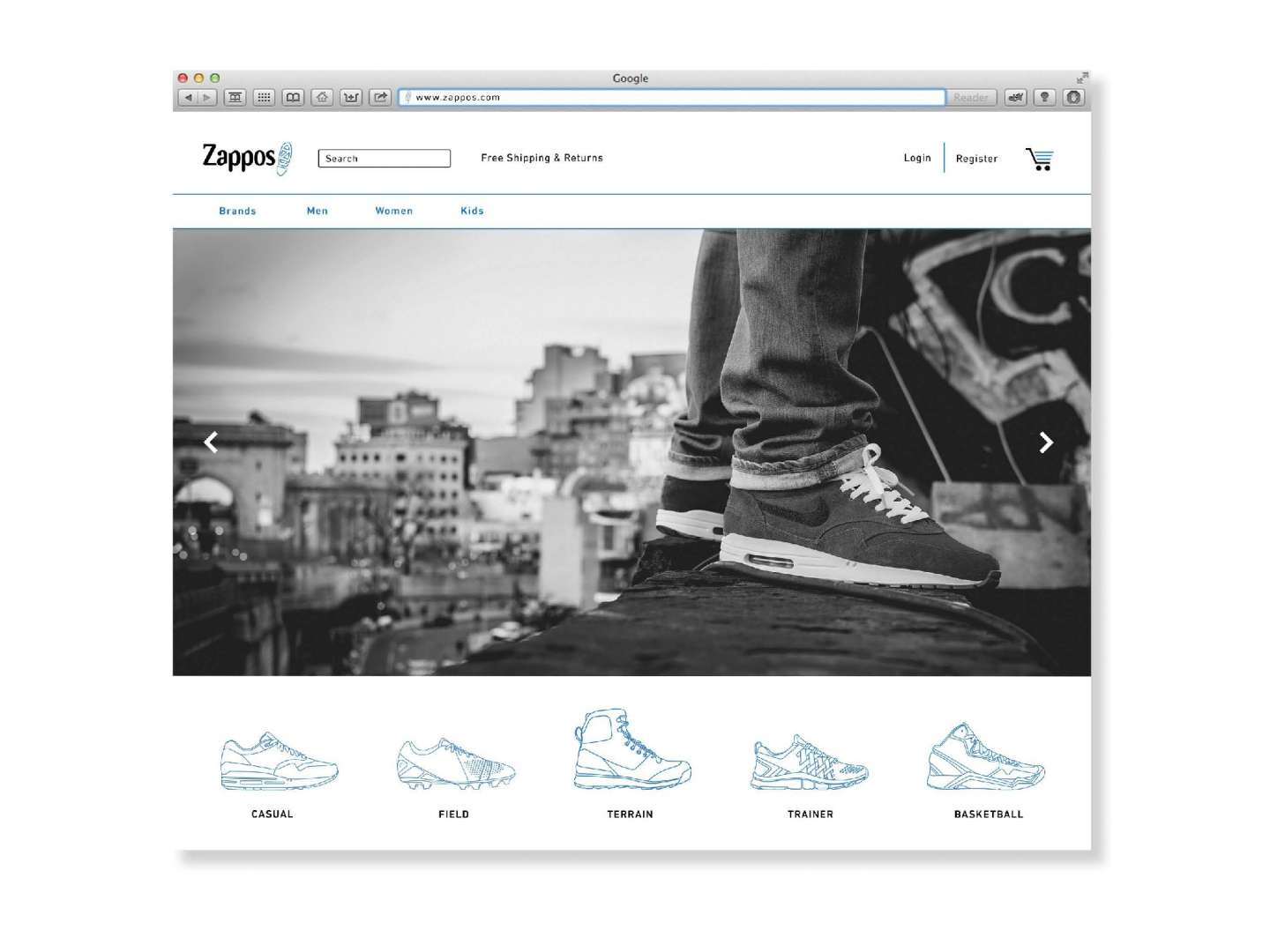 Zappos.com redesign
