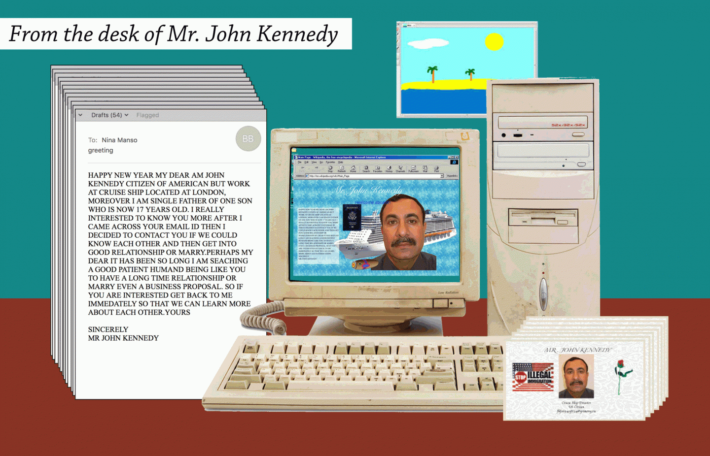 Brand Persona for e-mail spammer, John Kennedy