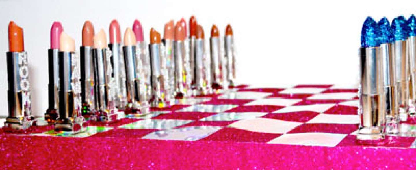 Lipstick Chess Set