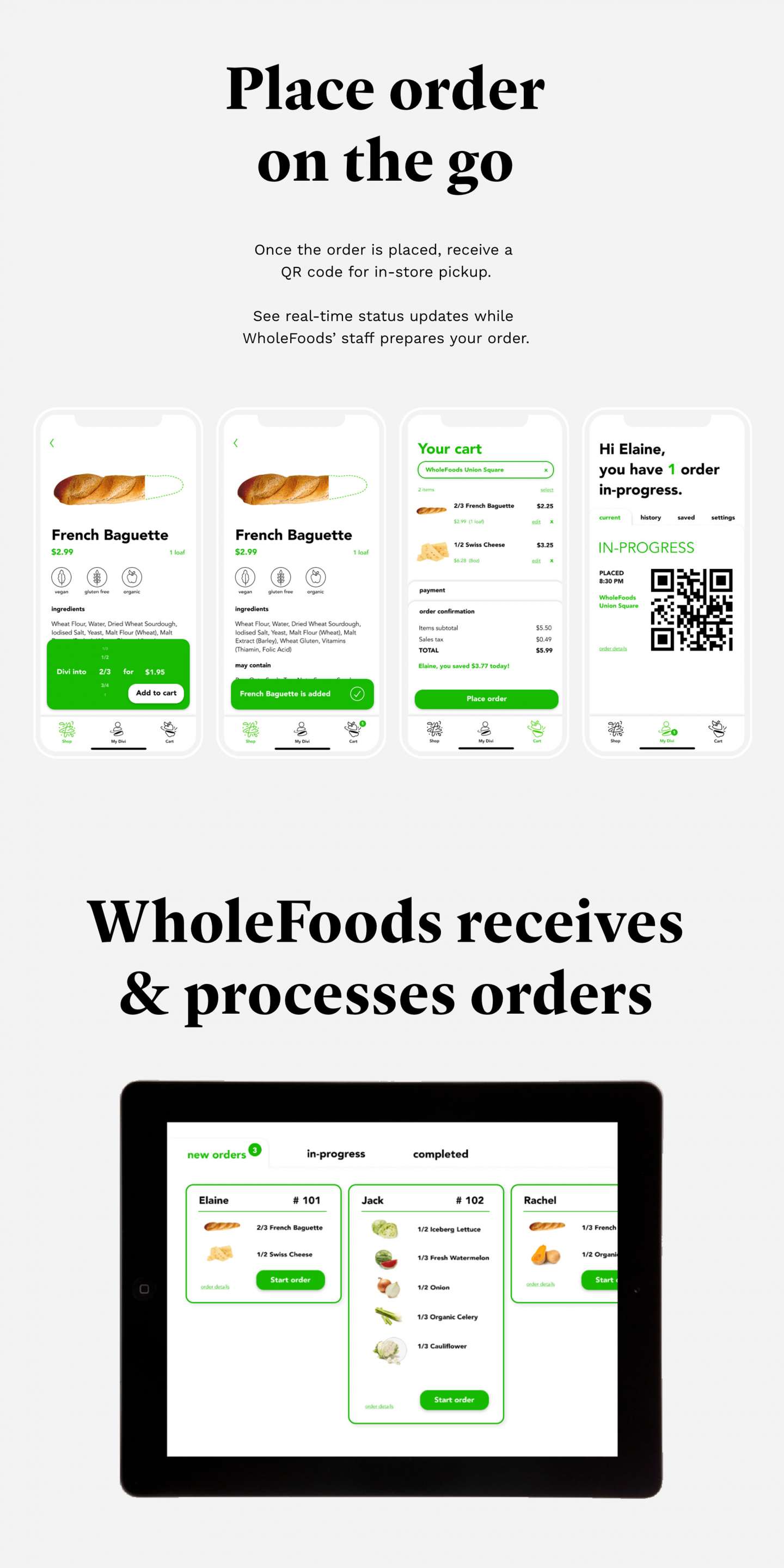 Divi x Whole Foods — Groceries Splitting App