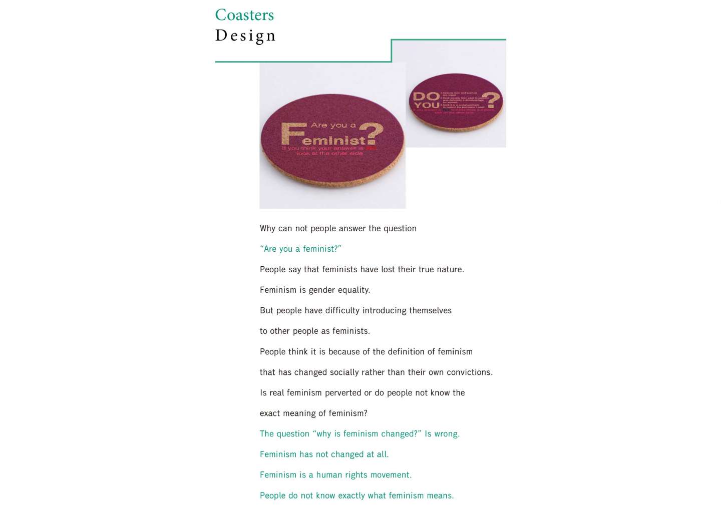 FEMINISM-coasters design