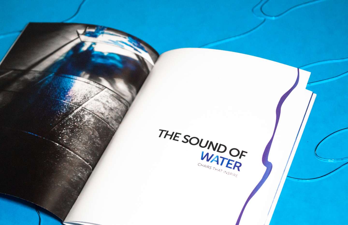 Brochure Design/ The Sound of Water: Blue Chair