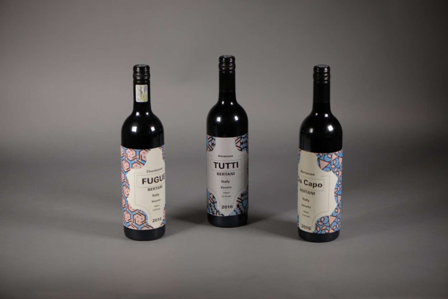 Pattern wine bottles