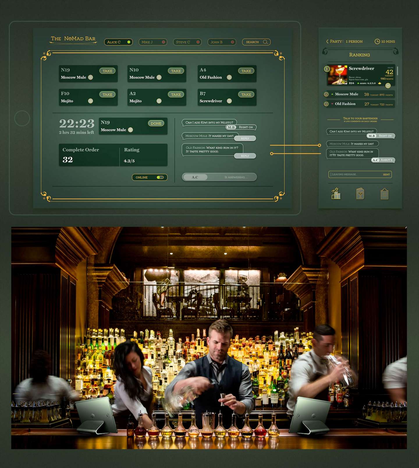 The NoMad Bar Waiting List System