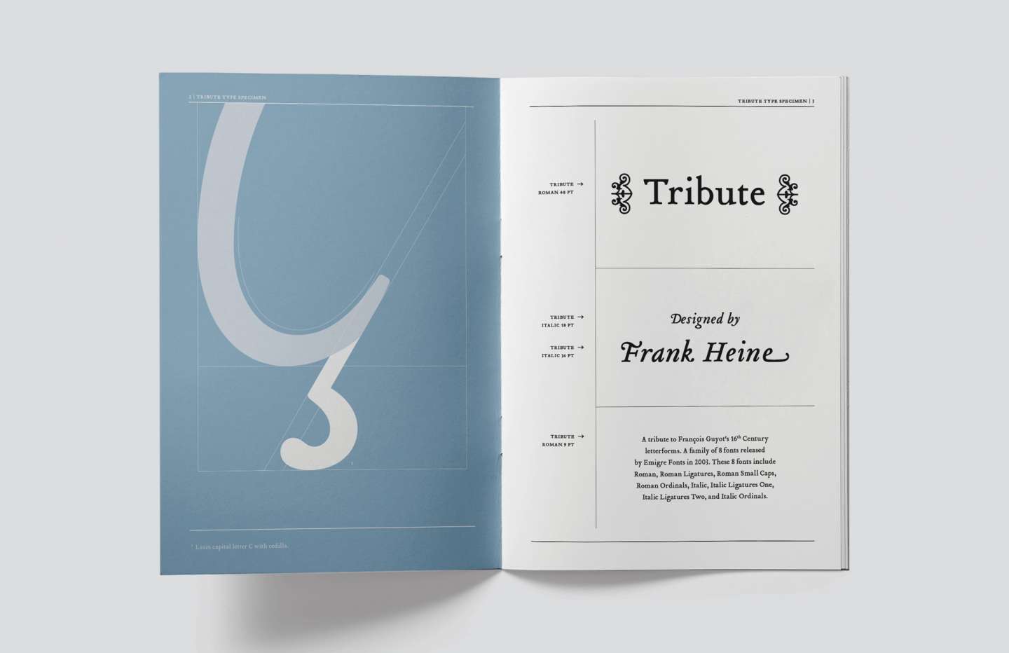 Tribute Type Specimen Book