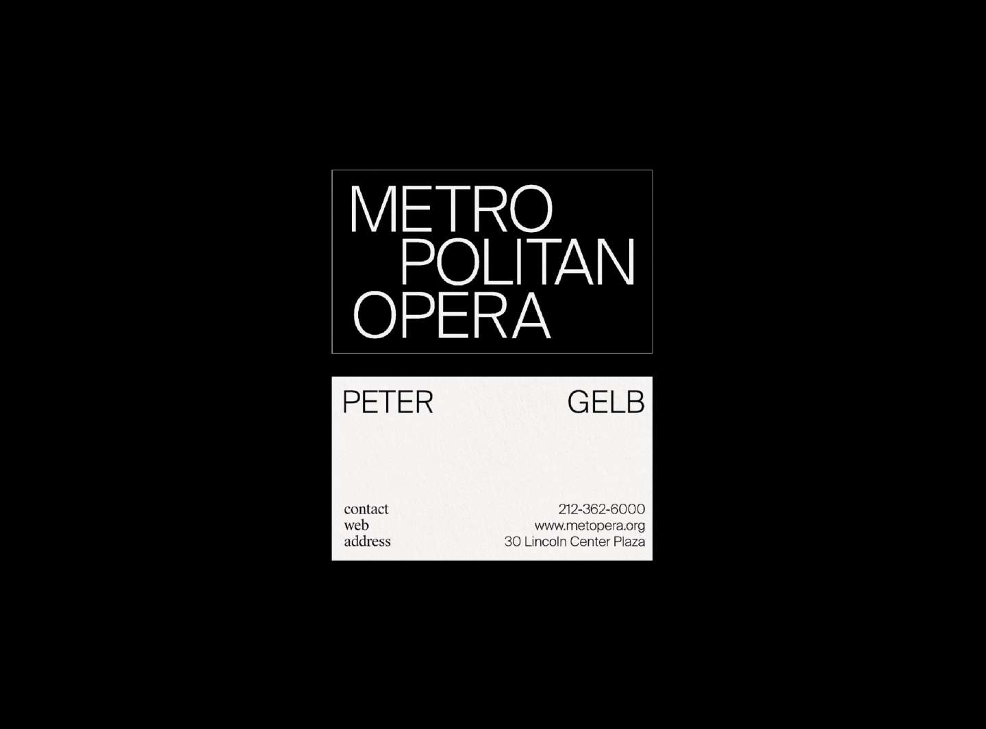 Metropolitan Opera Rebrand