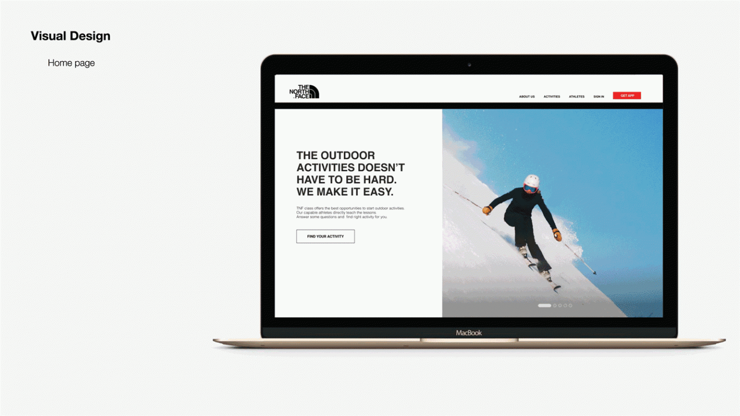 The North Face - App/Web Design 