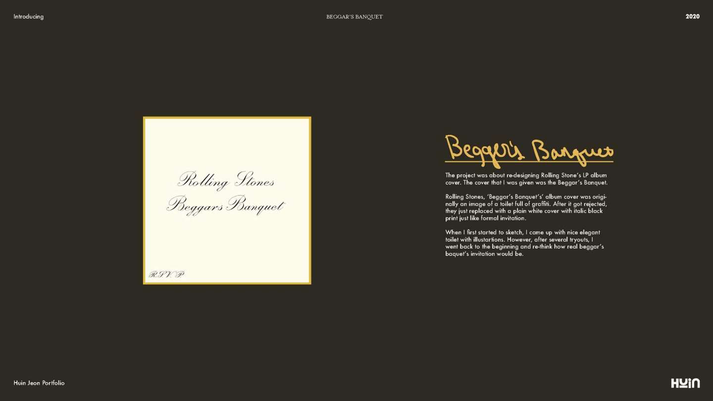 Bagger's Banquet Album Cover Re-design