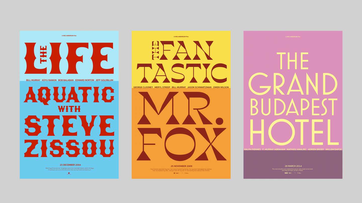 Wes Anderson Film Posters