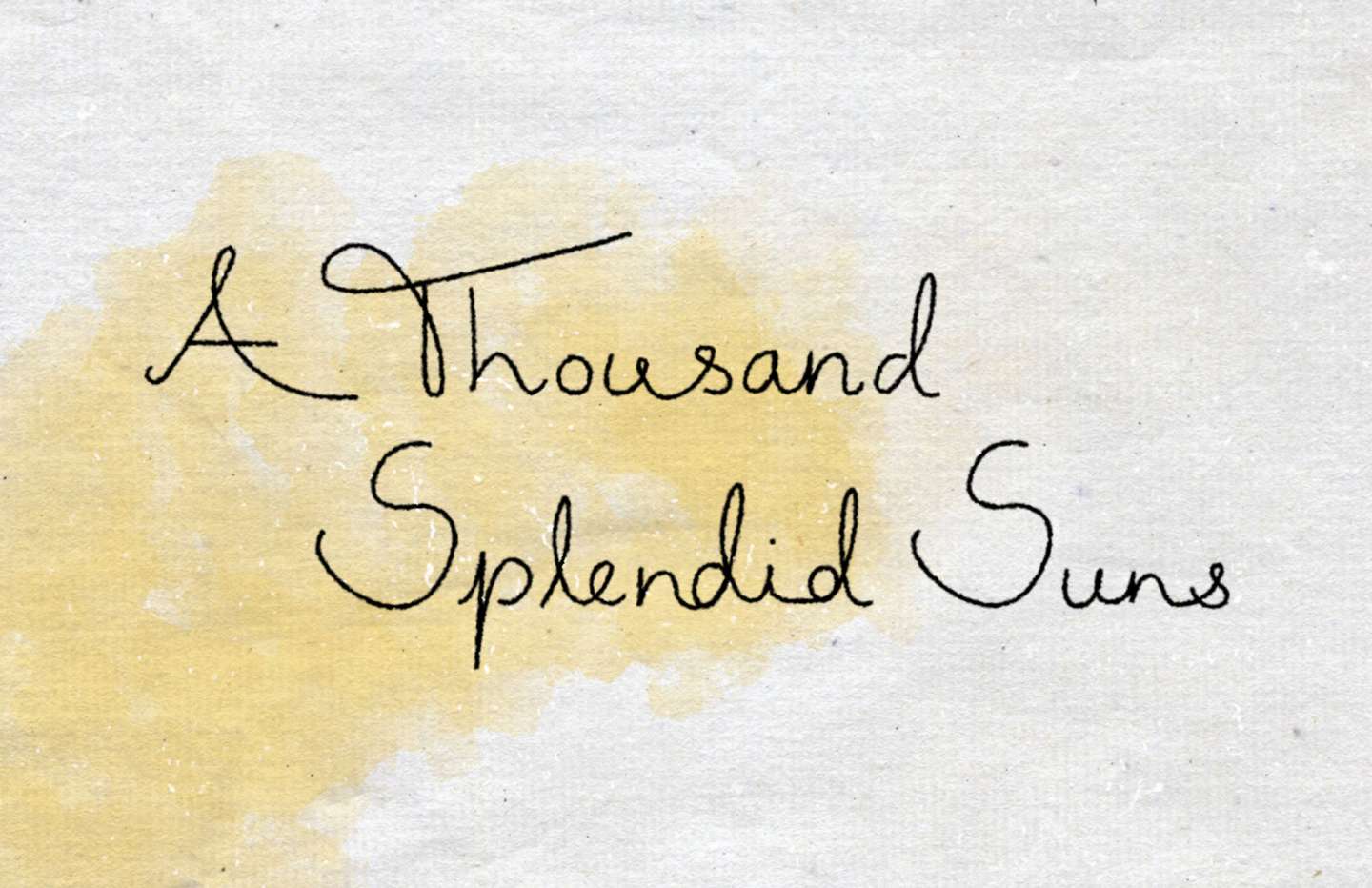 Title Sequence- A Thousand Splendid Suns