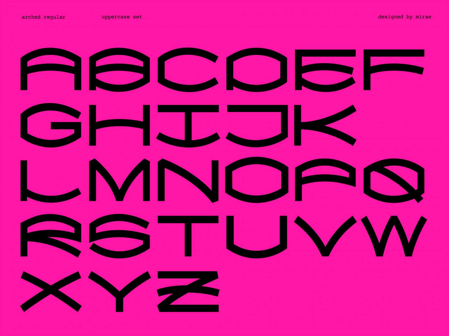 ARCHED Typeface