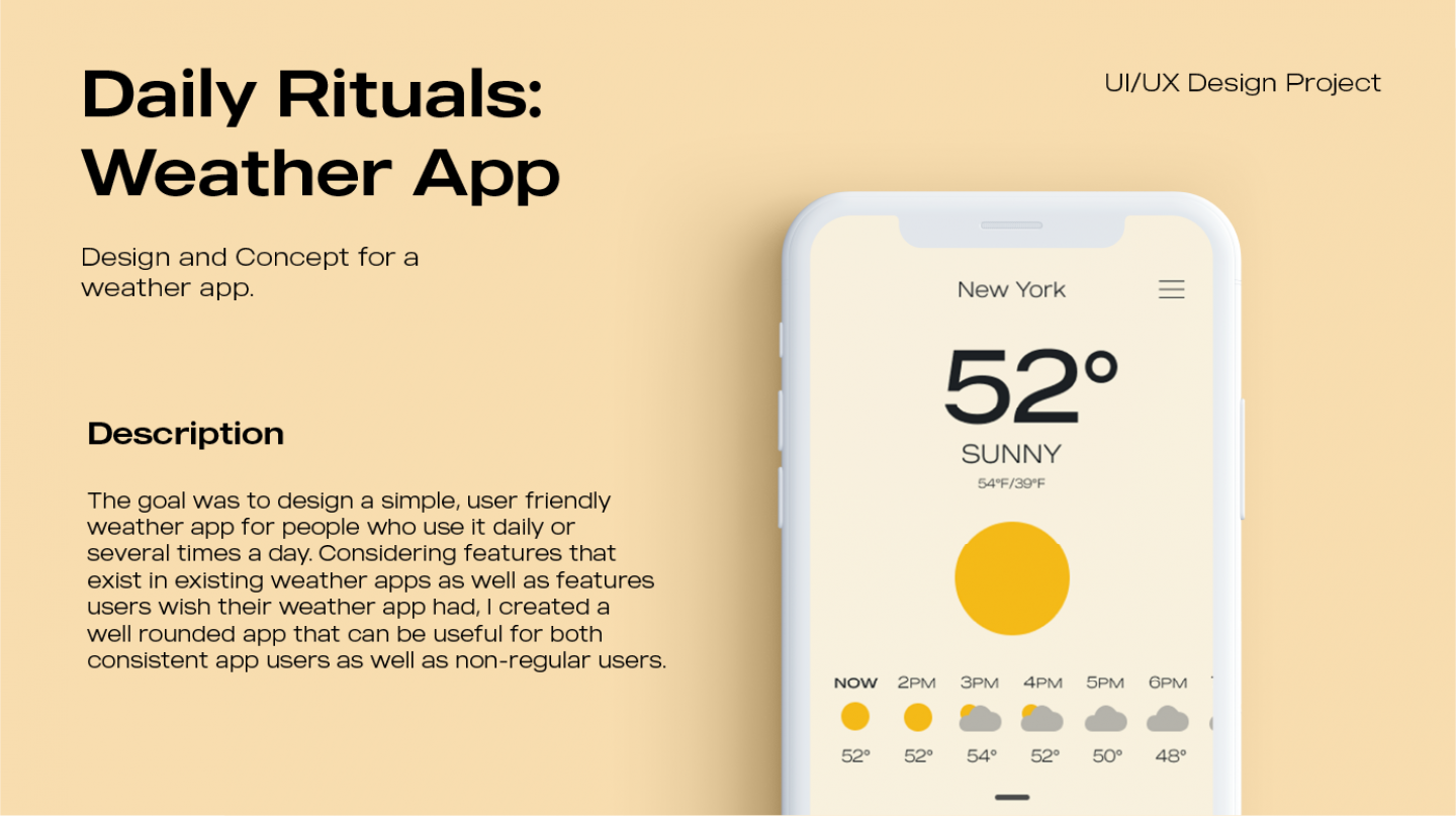 Daily Rituals - Weather App Design