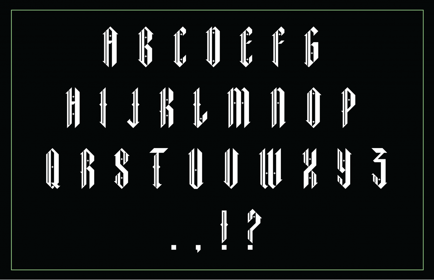 Twinkle Blackletter Typeface Design