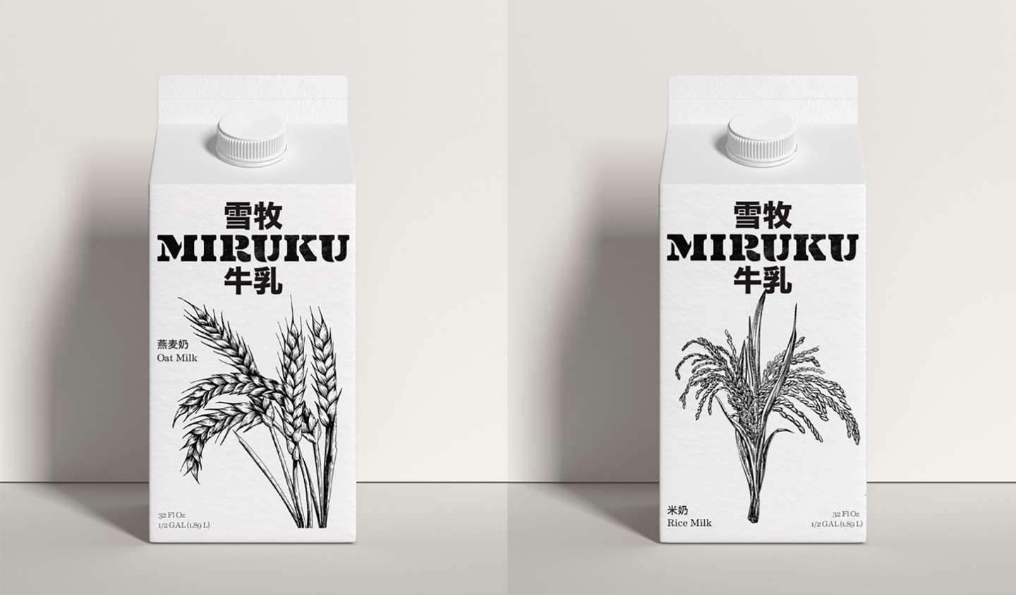 Miruku: Dairy Alternatives Packaging