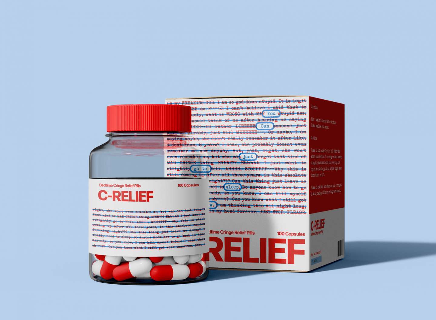Cringe-aid Kit: Bedtime Cringe Relief Pills - C-Relief