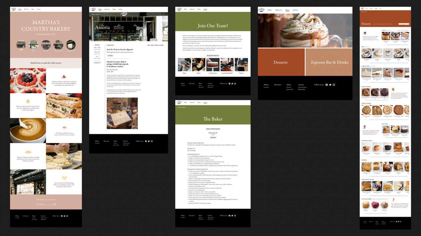 Martha's Bakery Site Redesign